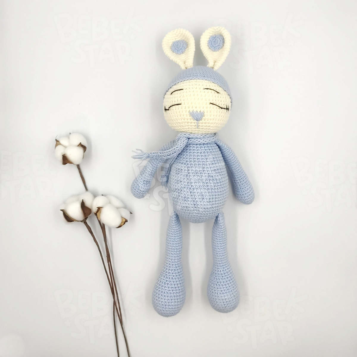Amigurumi Mavi Oyun Arkada Uykucu Tavan
