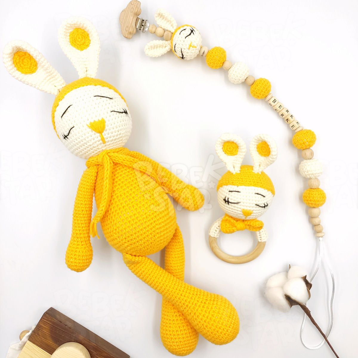 Amigurumi Hardal Uykucu Tavan 3`l Set