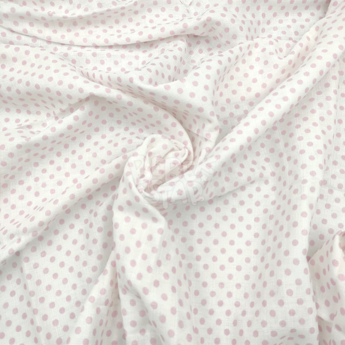 Mslin rt Pembe Puantiyeli 100x120 cm