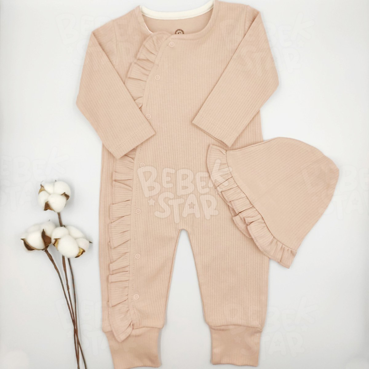 Fitilli Frfrl apkal Gl Kurusu Kz Bebek Tulumu %100 Cotton