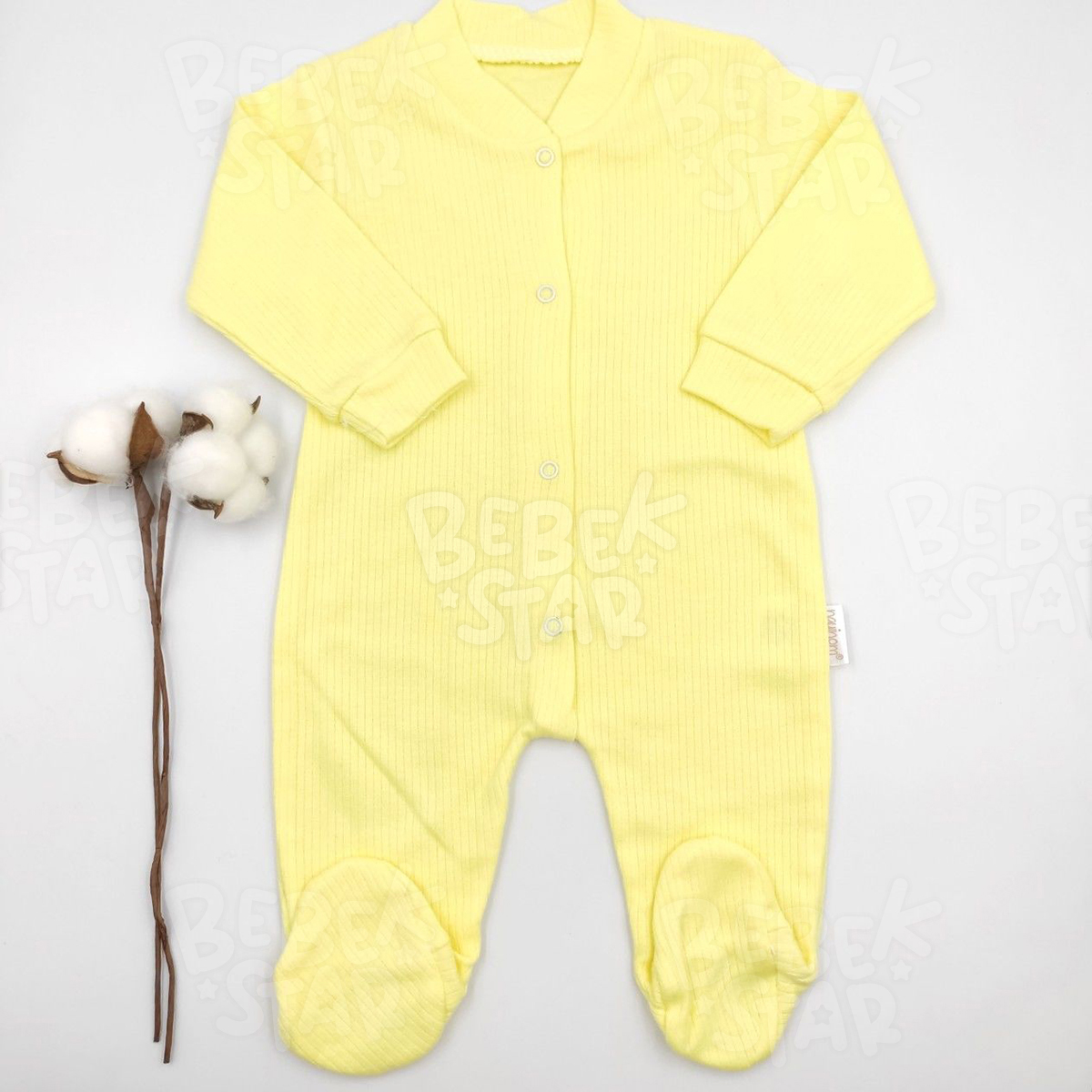 Fitilli Patikli Sar Bebek Tulumu %100 Cotton
